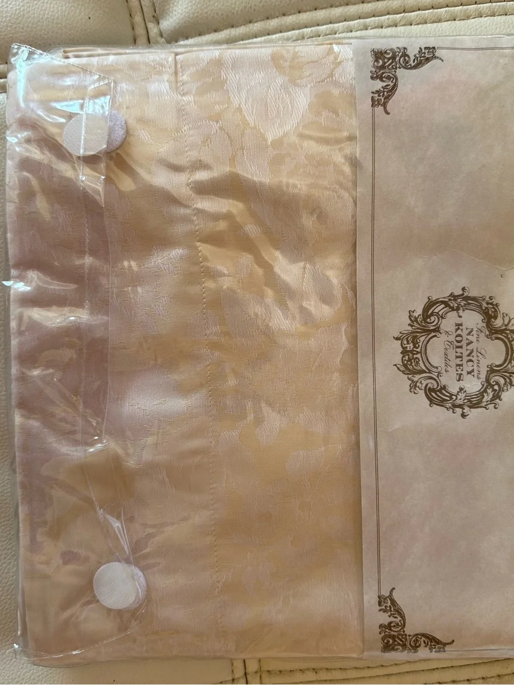 Nancy Koltes Luxury King Duvet Cover & King Sham Set Opal White 100% Cotton NWT